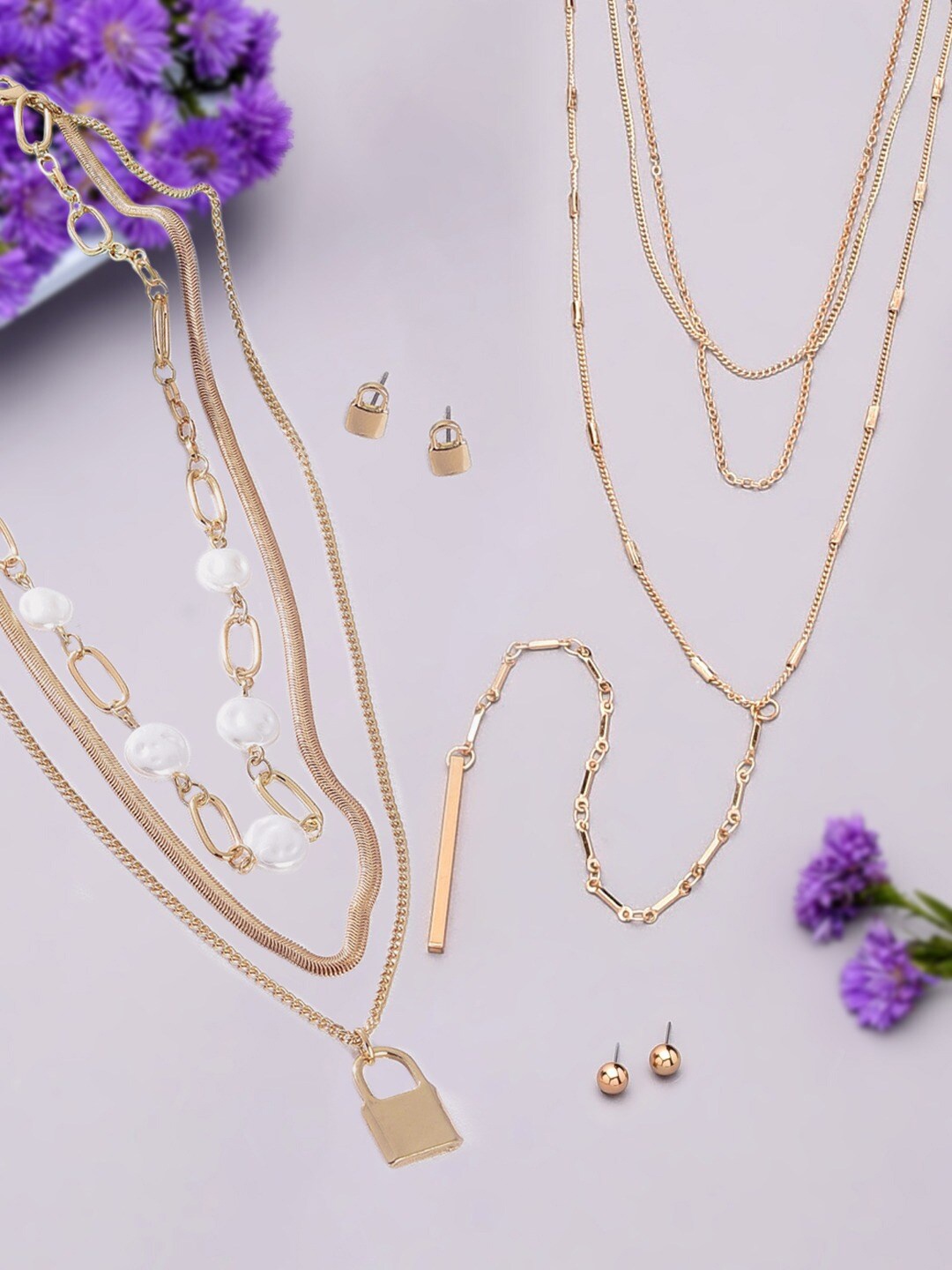 

AMI Set of 2 Gold-Plated Layered Jewellery Set