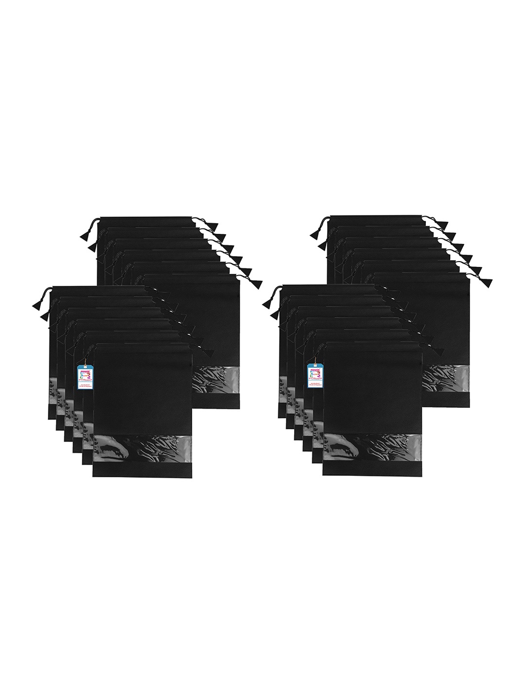 

atorakushon Set Of 24 Black Solid Shoe Organiser