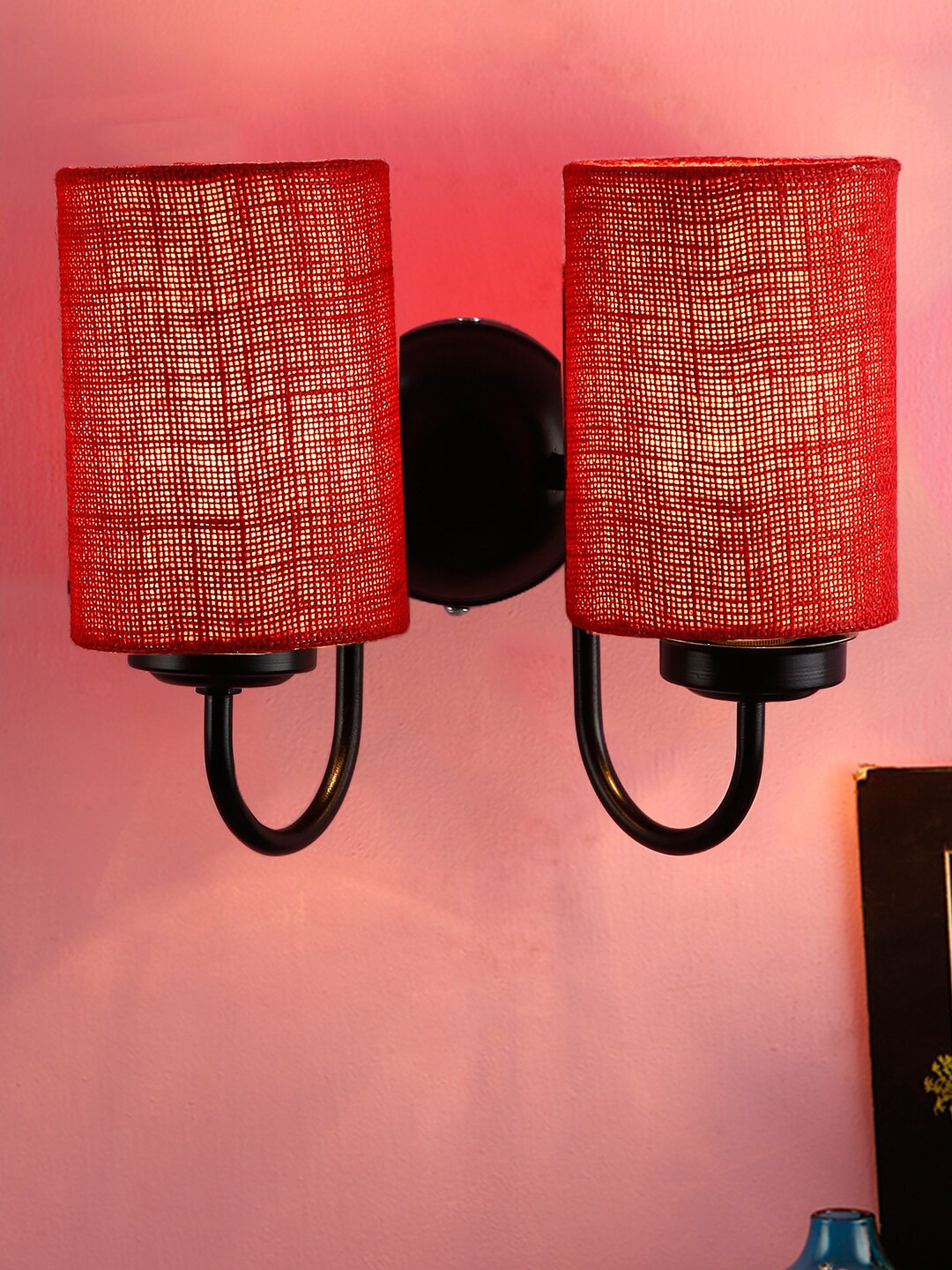 

Devansh Maroon Jute Wall Mounted Lamp