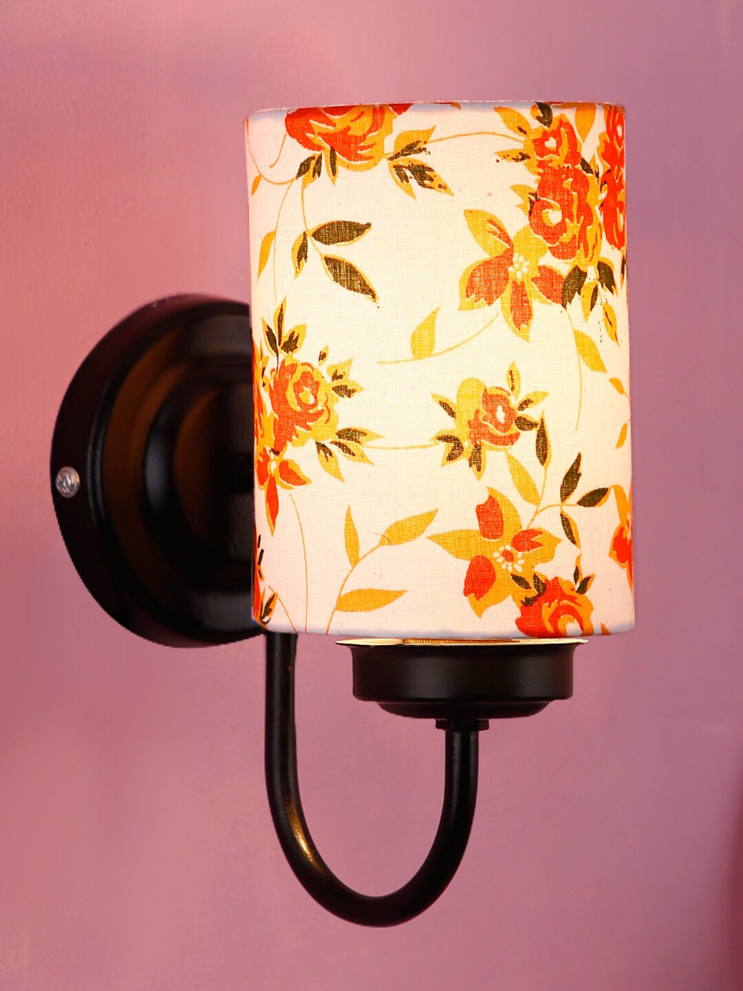 

Devansh Multicoloured Printed Cotton Wall Mounted Lamp, Multi