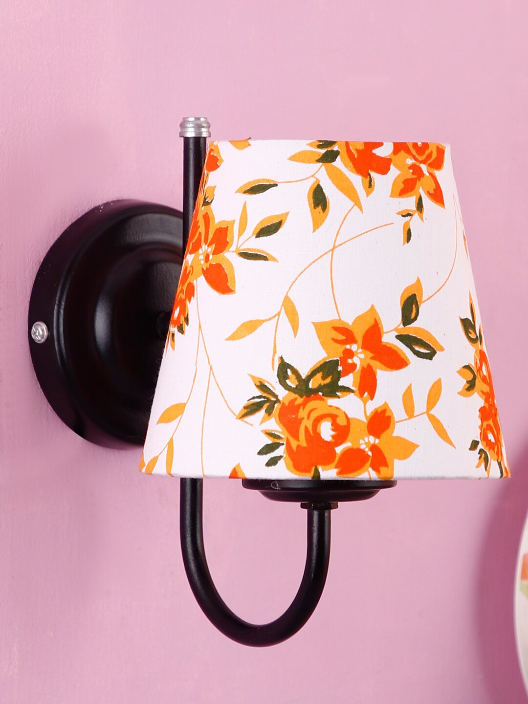 

Devansh White & Orange Conical Wall Mounted Lamp