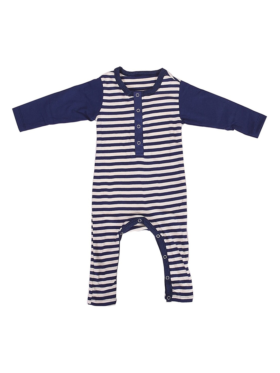 

Moms Home Infant Kids Navy Blue Organic Cotton Baby Full Length Romper