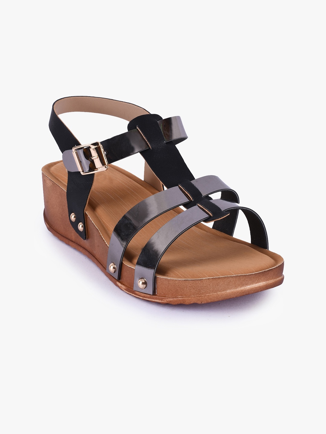 

BuckleUp Women Brown Gladiators with Buckles