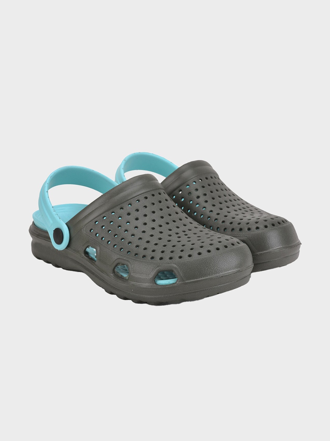 

Aqualite Men Grey & Blue PU Clogs