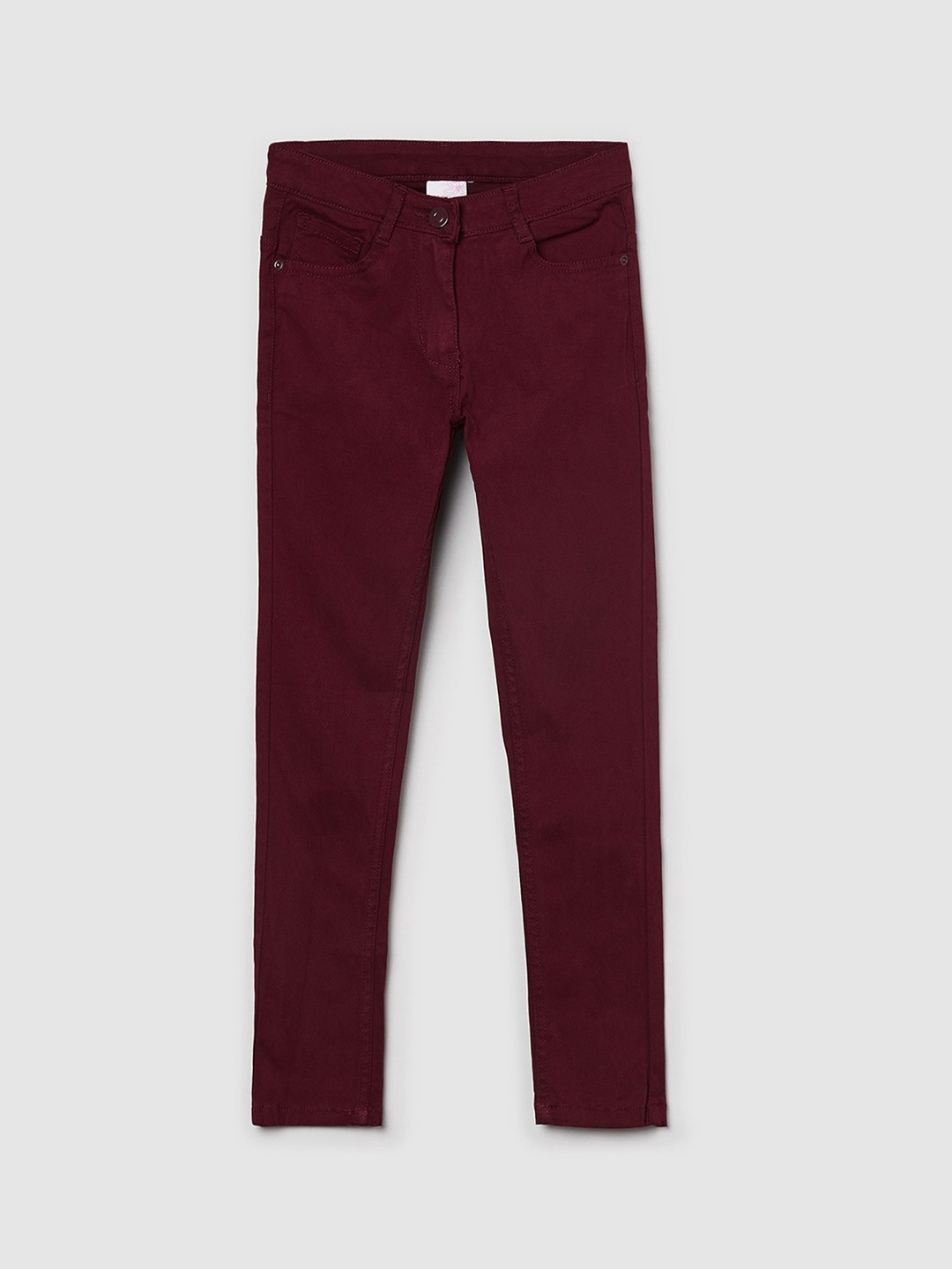 

max Girls Burgundy Chinos Trousers