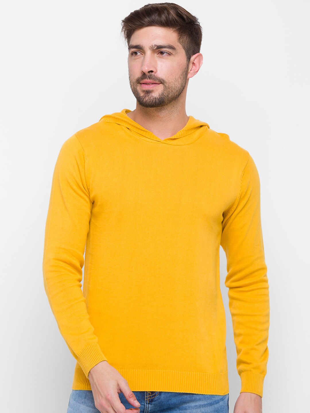 

Globus Men Mustard Pure Cotton Pullover