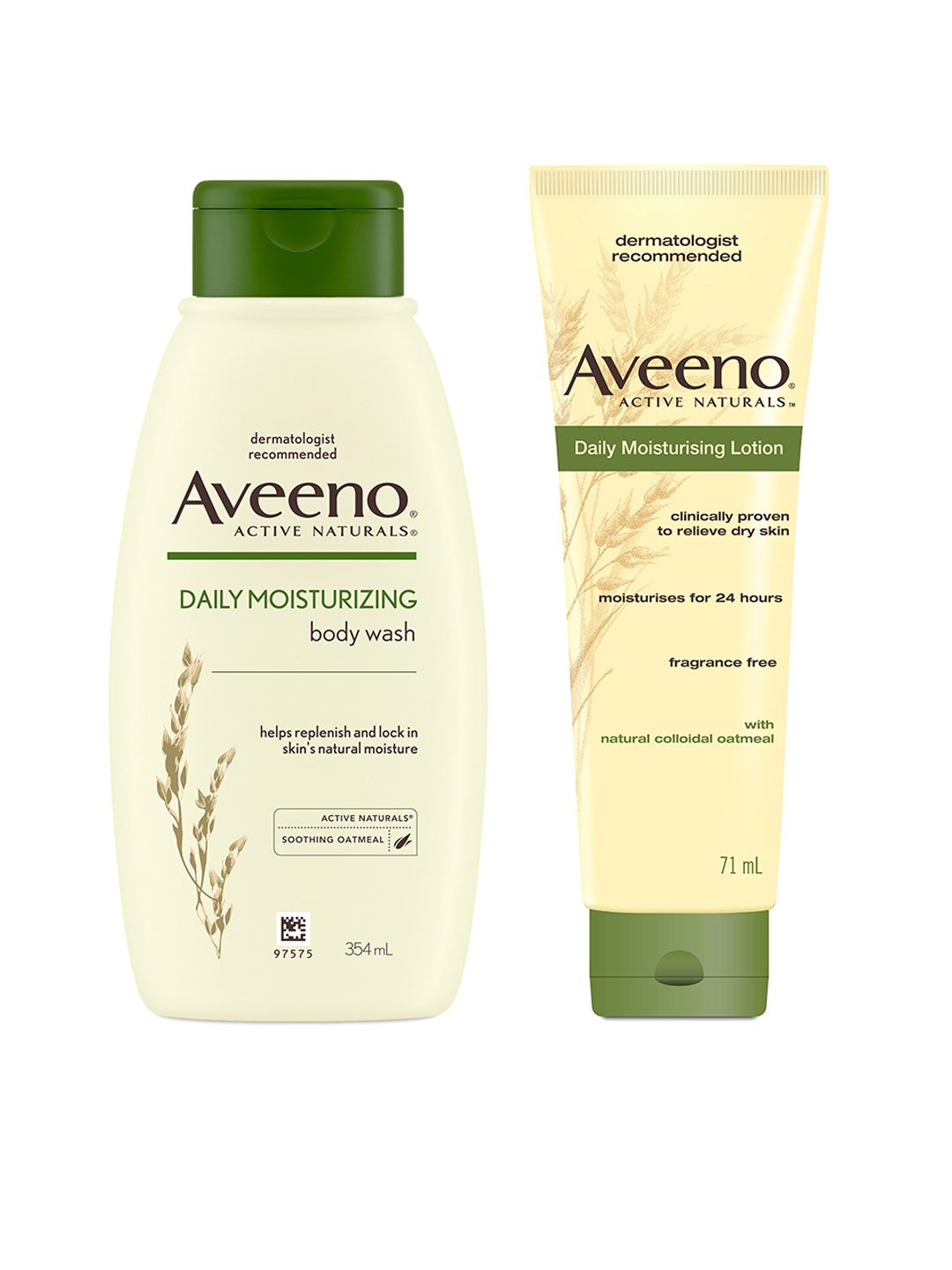

Aveeno Active Naturals Set of Daily Moisturizing Body Wash & Lotion, Cream