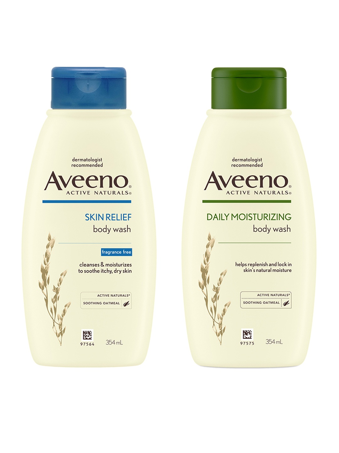 

Aveeno Set of Skin Relief & Daily Moisturizing Body Wash - 354 ml Each, Cream