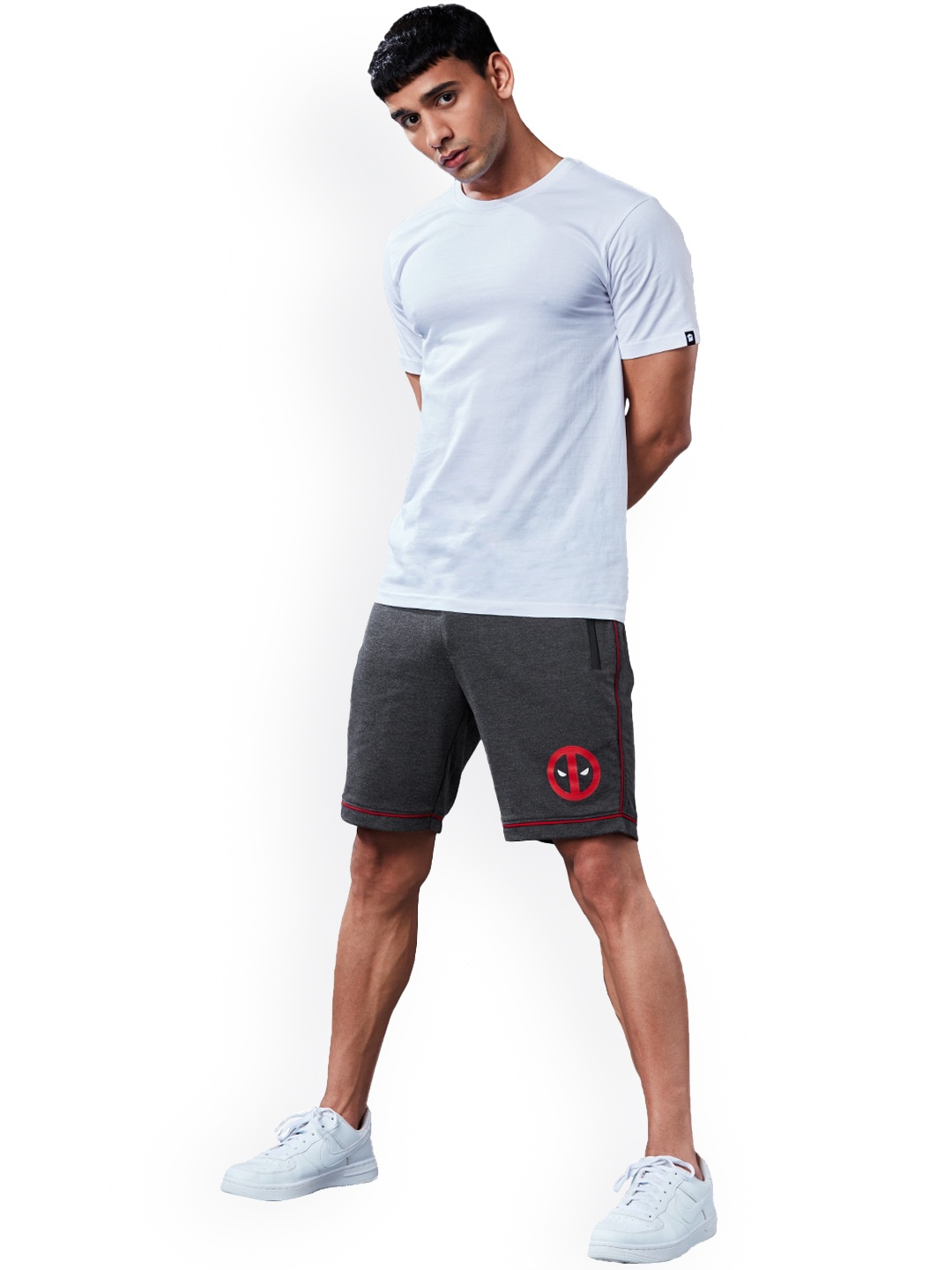 

The Souled Store Men Grey Sports Shorts, Charcoal