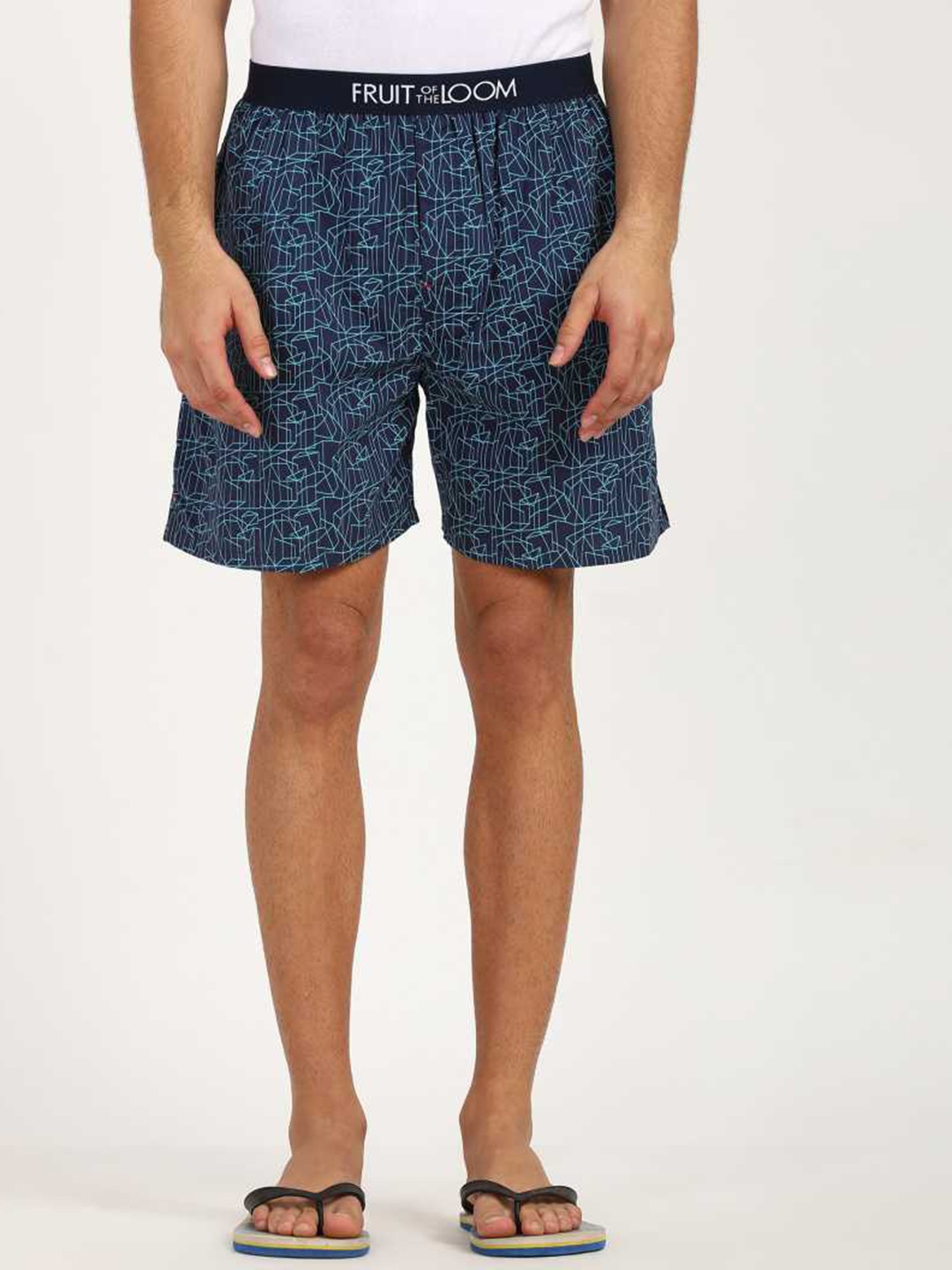 

Fruit of the loom Men Blue Printed Pure Cotton Boxers MBS03-A2P1