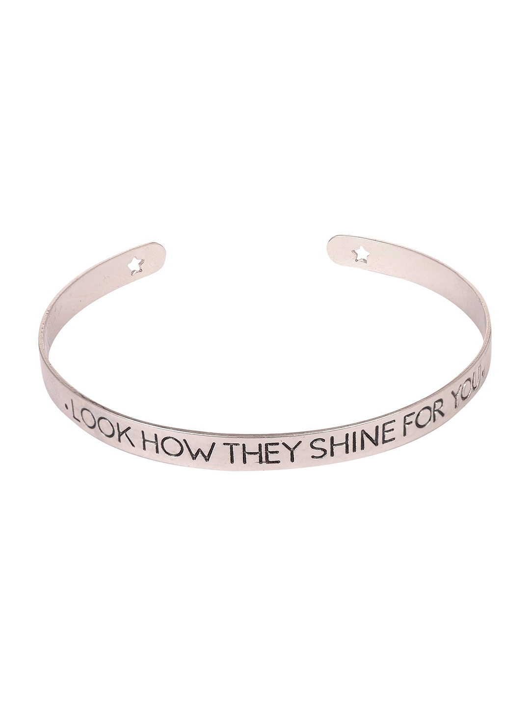 

Arendelle Women Silver-Toned Printed Kada Bracelet