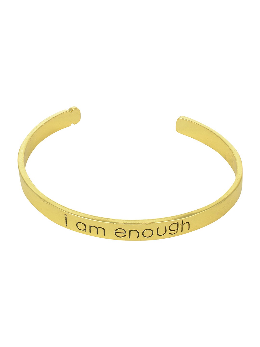 

Arendelle Women Gold-Toned & Black Printed Kada Bracelet