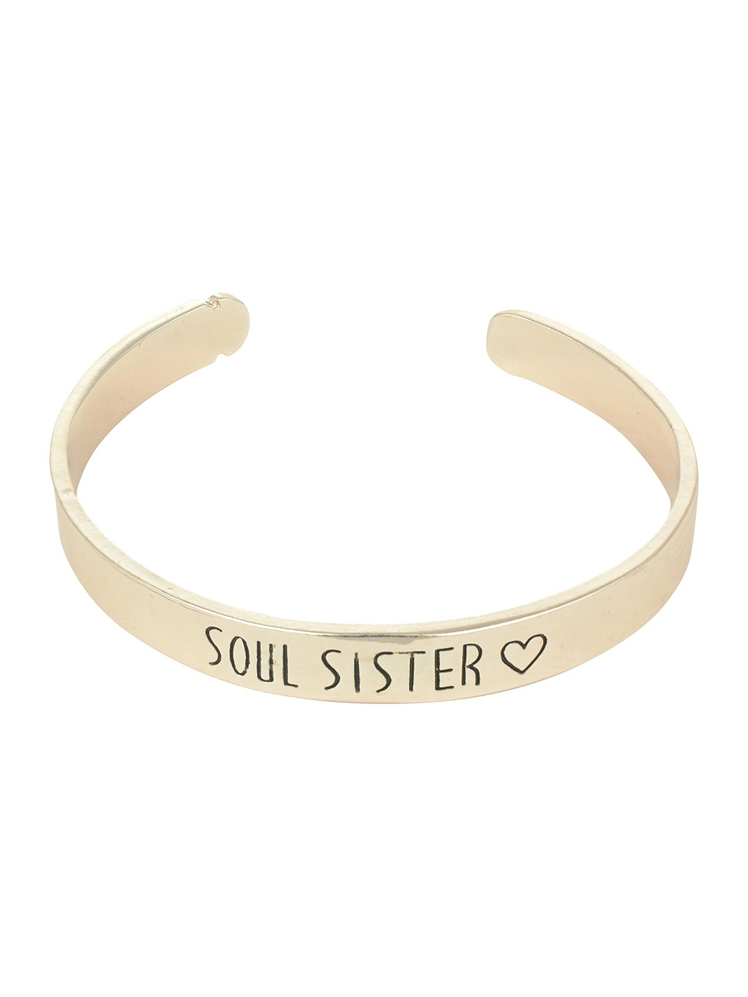 

Arendelle Women Rose Gold & Black Soul Sister Kada Bracelet