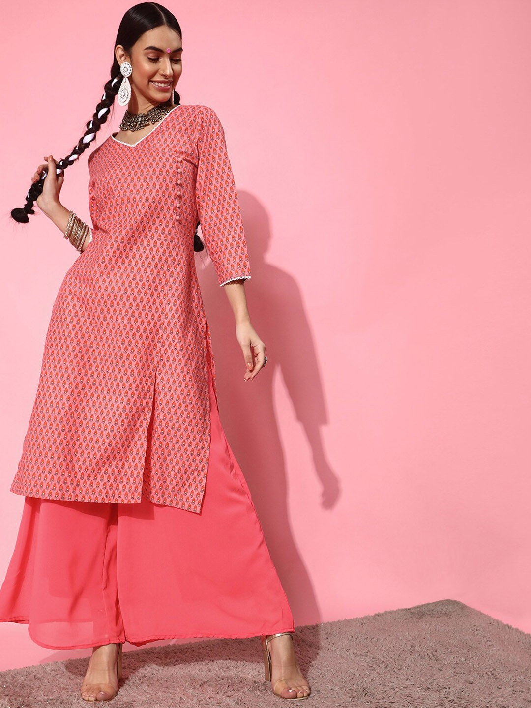 

STREET 9 Pretty Pink Cotton Kurta