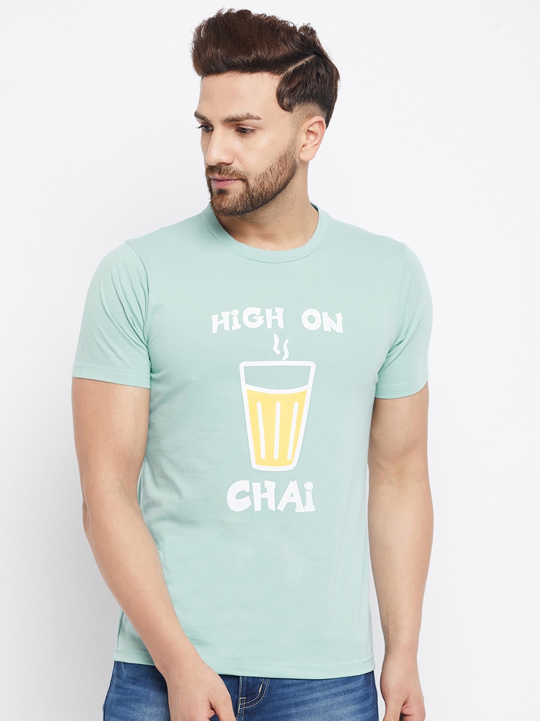 THE MILLION CLUB Men Blue Printed T-shirt