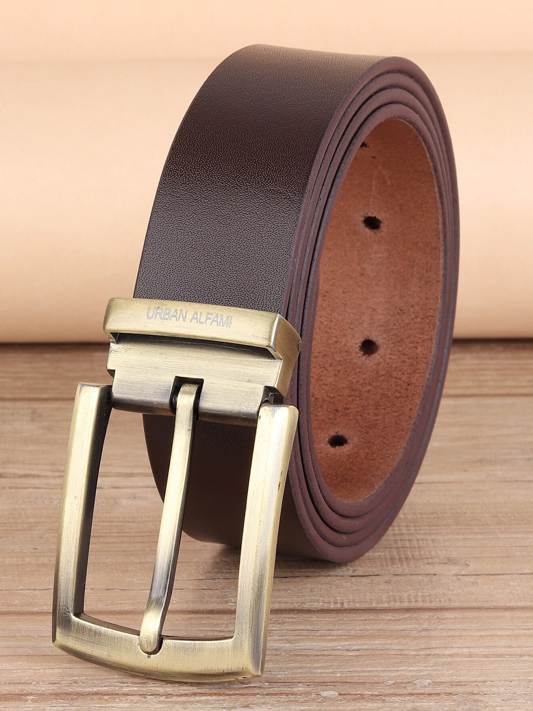 

URBAN ALFAMI Men Brown Leather Formal Belt