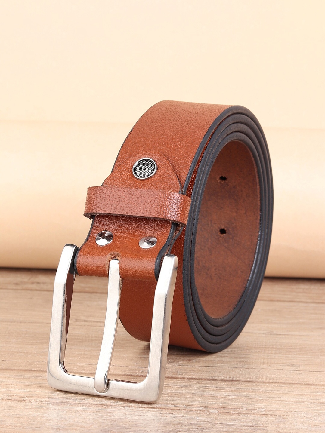 

URBAN ALFAMI Men Tan Leather Formal Belt