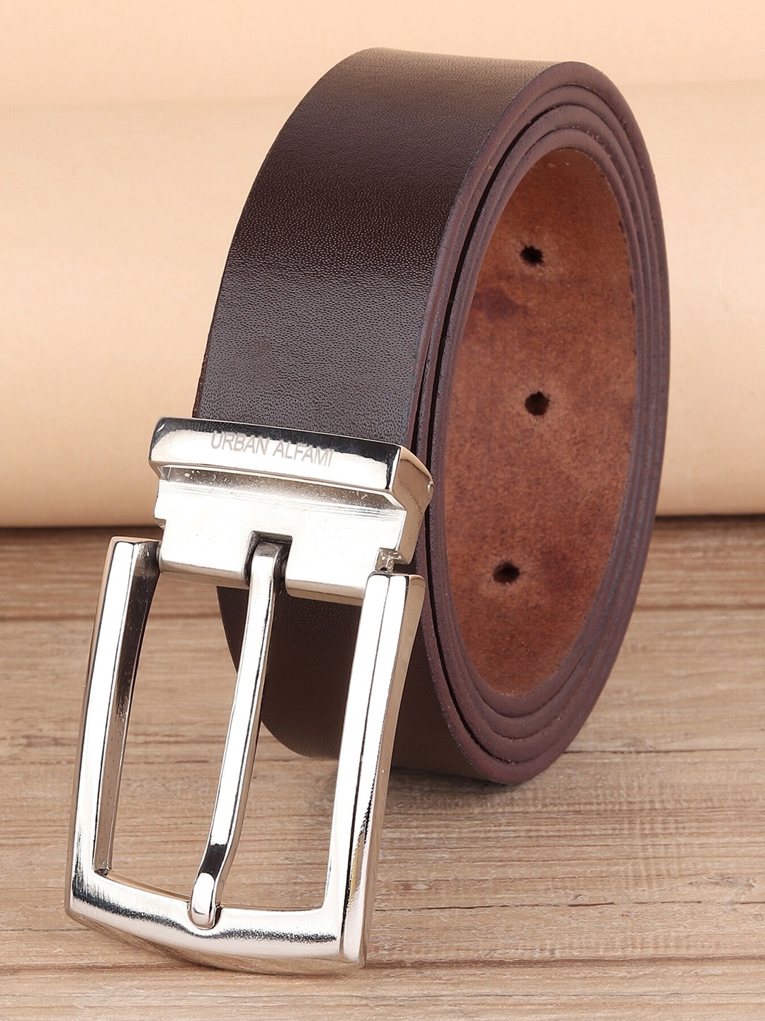 

URBAN ALFAMI Men Brown Leather Belt