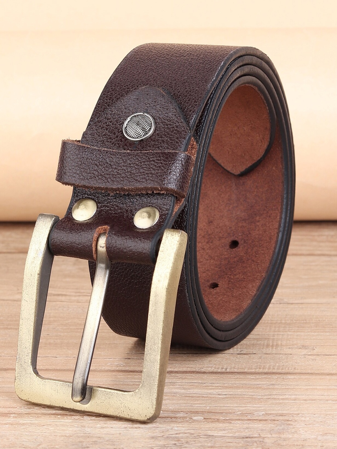 

URBAN ALFAMI Men Brown Leather Belt