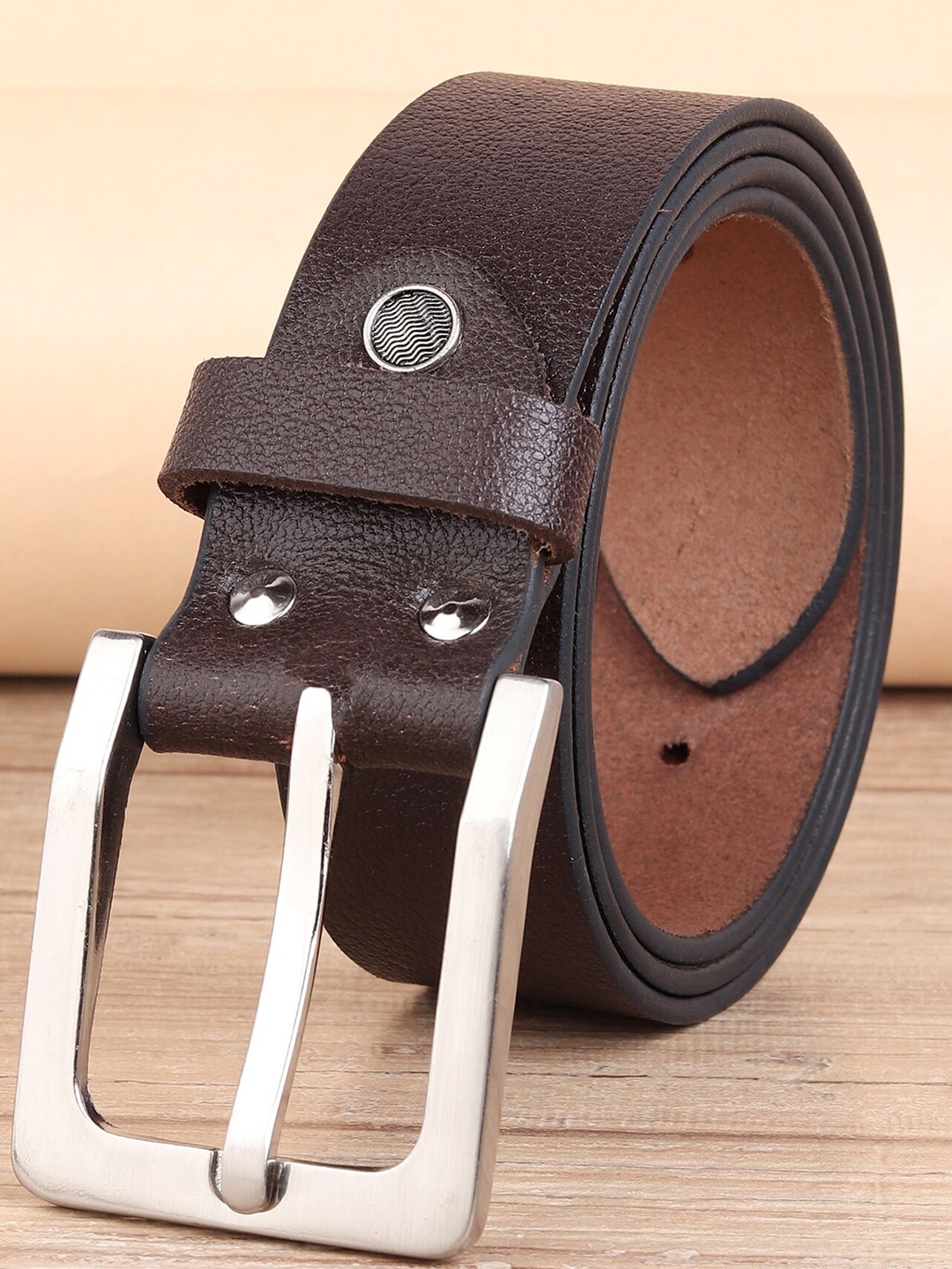 

URBAN ALFAMI Men Brown Solid Leather Belt