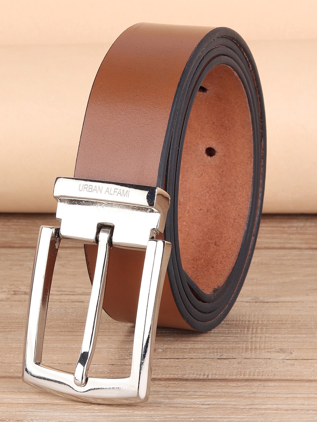 

URBAN ALFAMI Men Tan Leather Belt