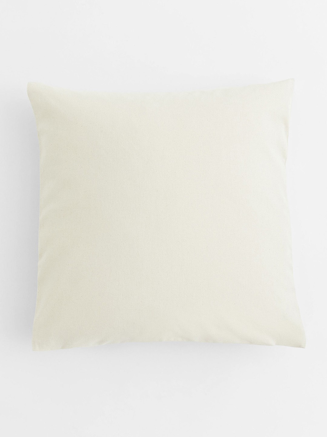 

H&M White & Beige Cotton Canvas Cushion Cover