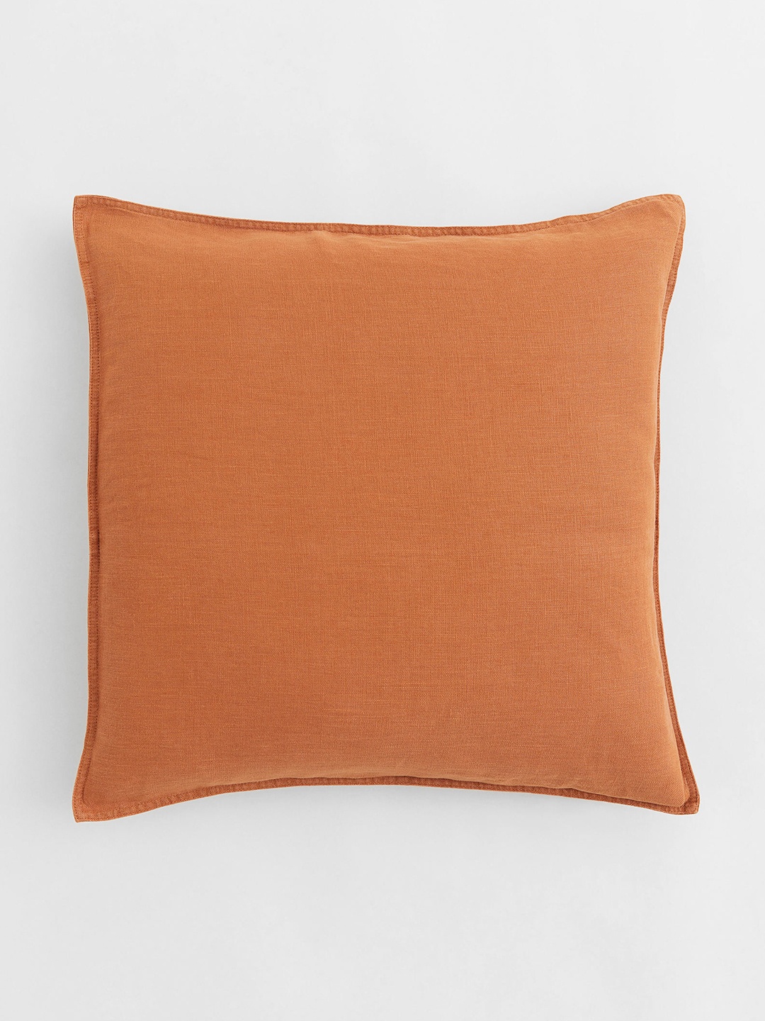 

H&M Brown Solid Linen Cushion Cover