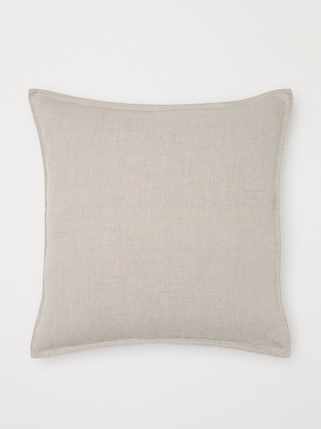 

H&M Beige Solid Washed Linen Cushion Cover