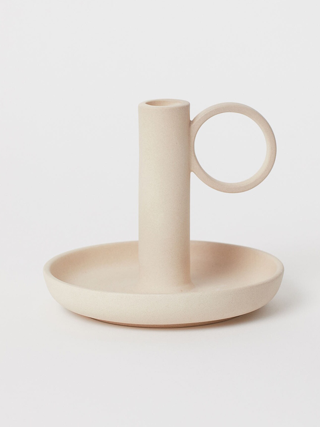 

H&M Beige Solid Stoneware Candlestick
