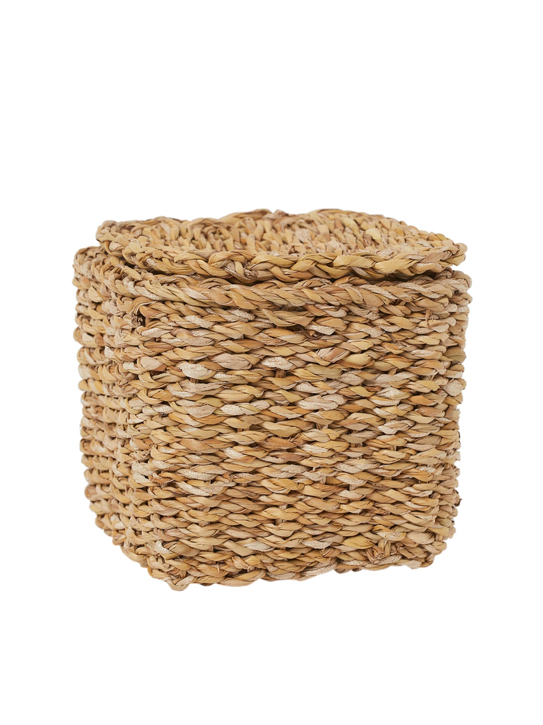 

H&M Beige Small Storage Basket with Lid