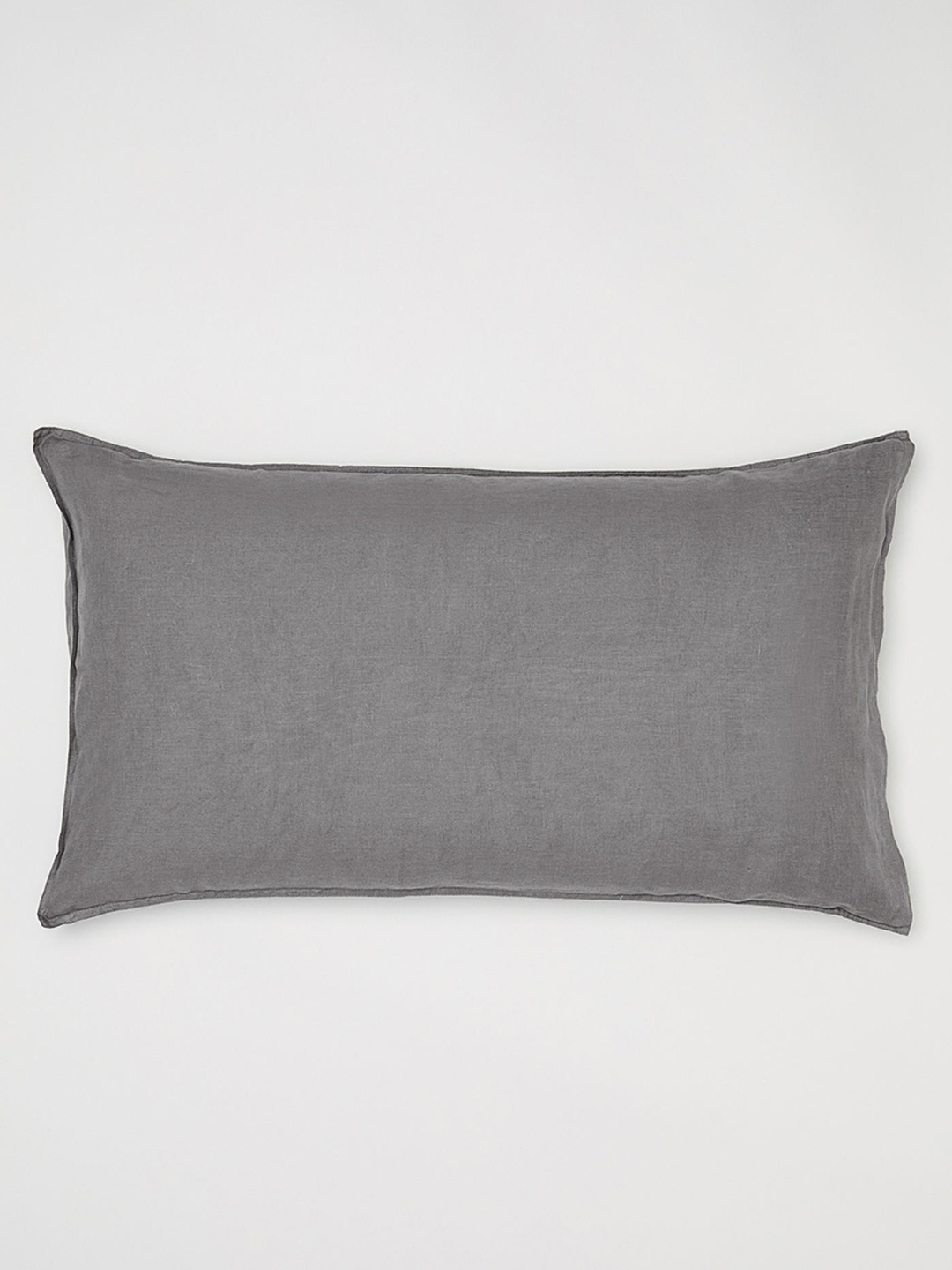 

H&M Grey Solid Washed Linen Pillowcase