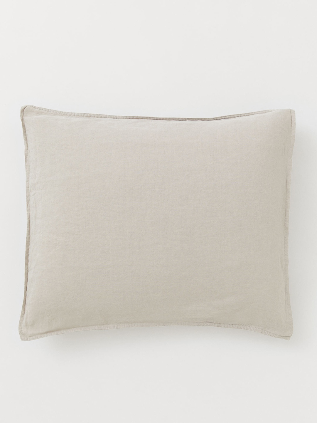 

H&M Beige Washed linen pillowcase