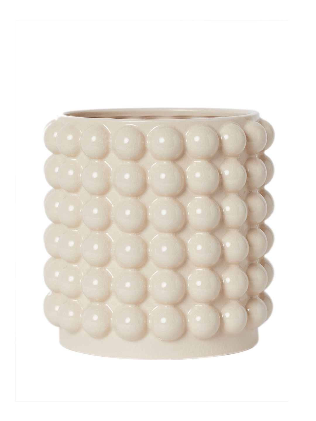 

H&M Beige Textured Large Bubbled Plant Pot