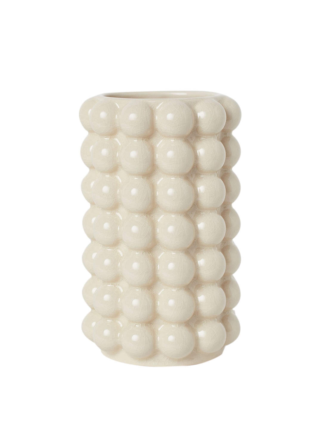 

H&M Off White Tall Bubbled Vase