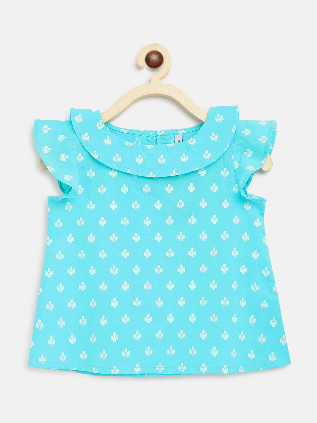 

Campana Blue Print Peter Pan Collar Pure Cotton Top