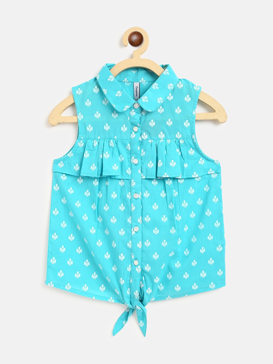 

Campana Blue Print Shirt Style Top