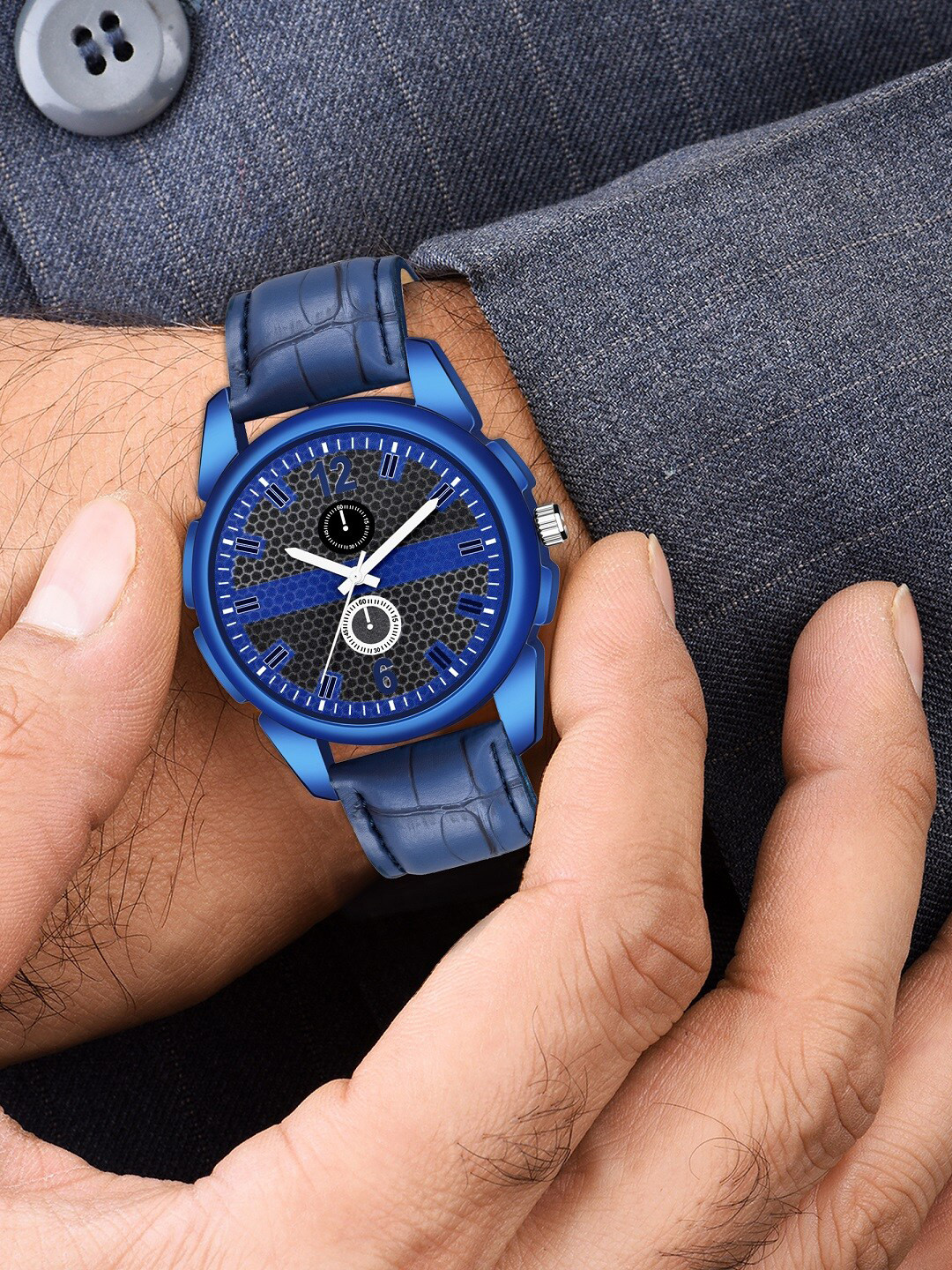 

HAPPY KHAJANA Blue Analogue Bracelet Style Watch With Bracelet KJR_1205_JEWL_050