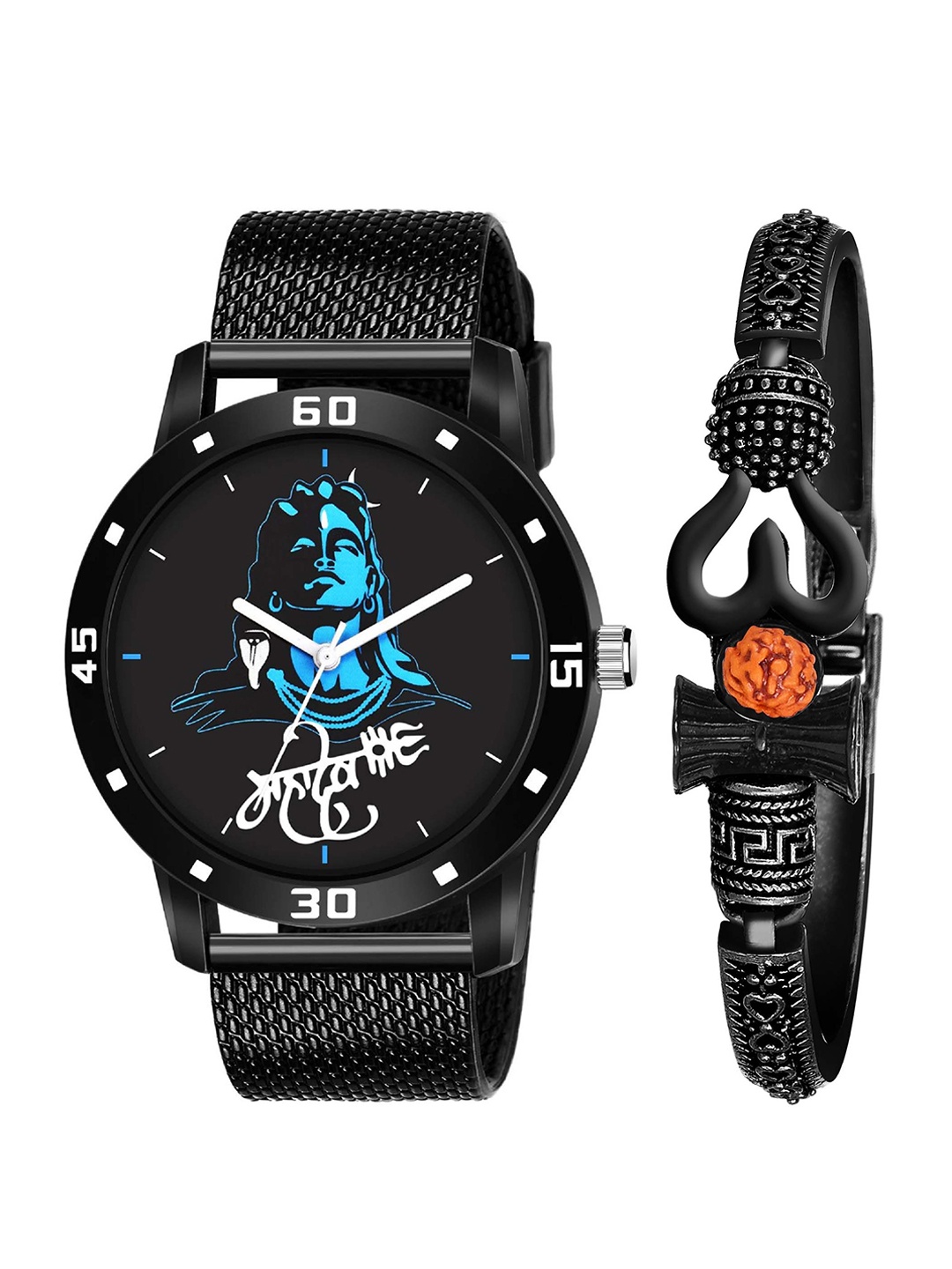 

HAPPY KHAJANA Men Brass Printed Dial & Bracelet Style Straps Analogue Watch KJR_583_JEWL_052, Black