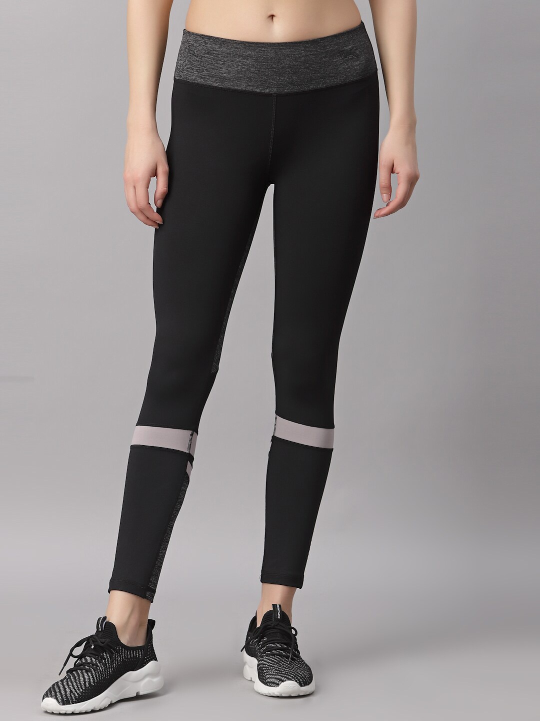 

JUMP USA Women Black Solid Rapid Dry Training Or Gym Tights