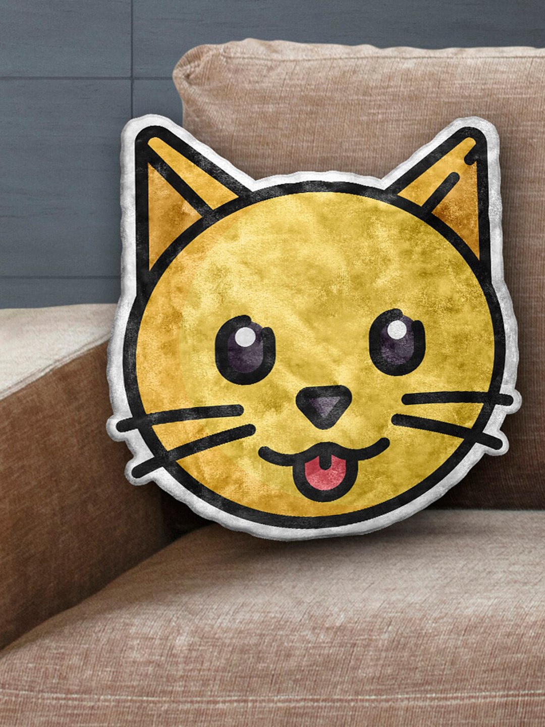 

LA VERNE Yellow Velvet Shaped Pre-Filled Cushion