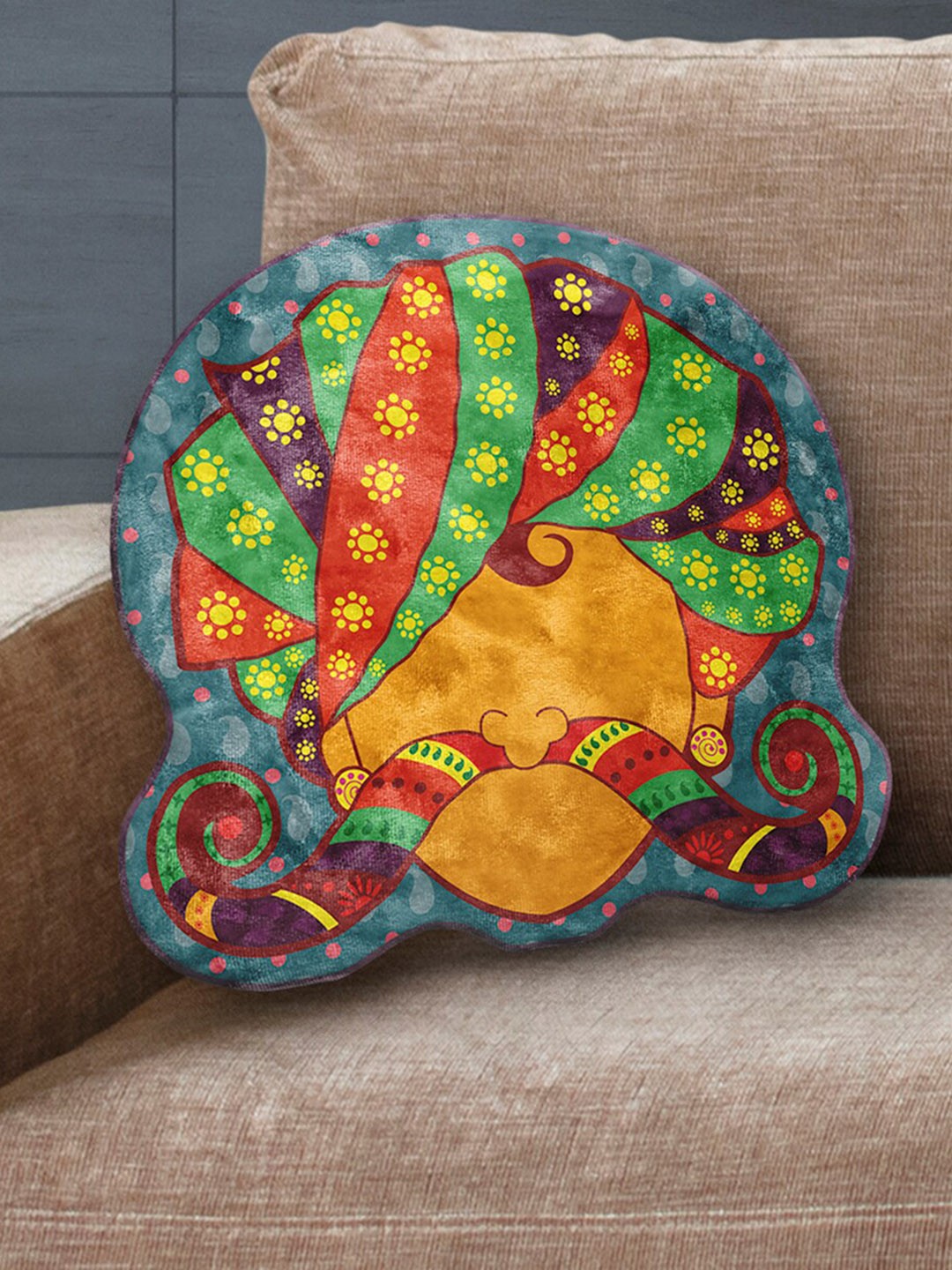 

LA VERNE Multicolor Abstract Shaped cushion, Multi