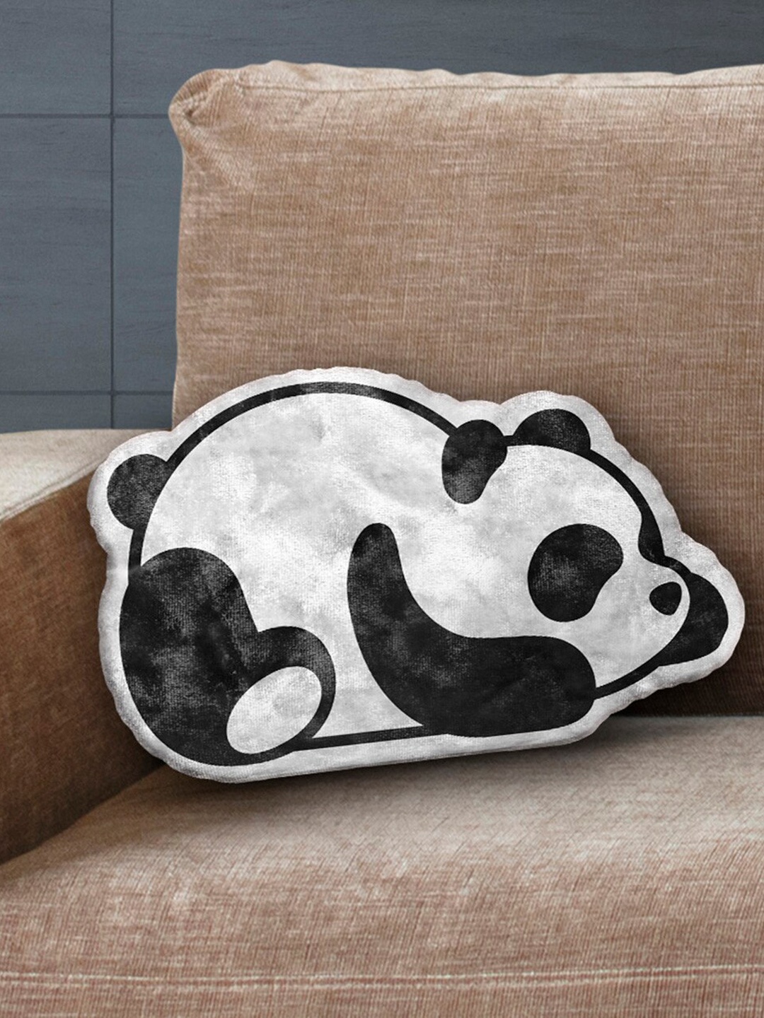 

LA VERNE Black & White Velvet Shaped Pre-Filled Cushion