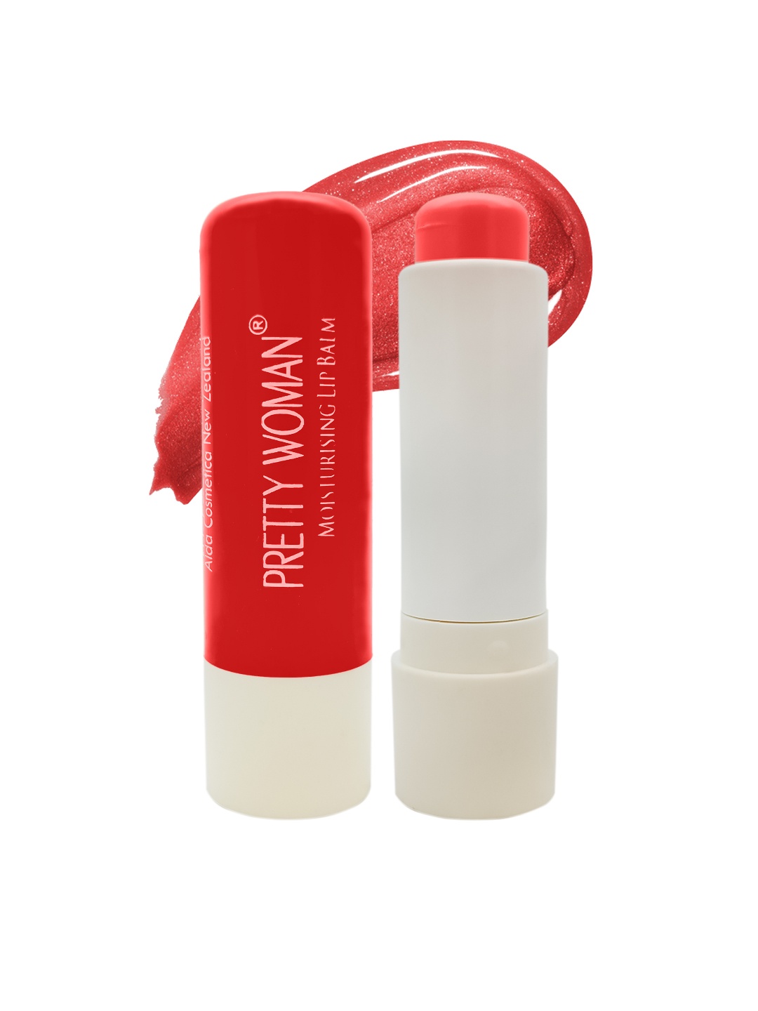 

Pretty Woman Moisturizing Strawberry Tinted Lip Balm for Dry & Chapped Lips, Red