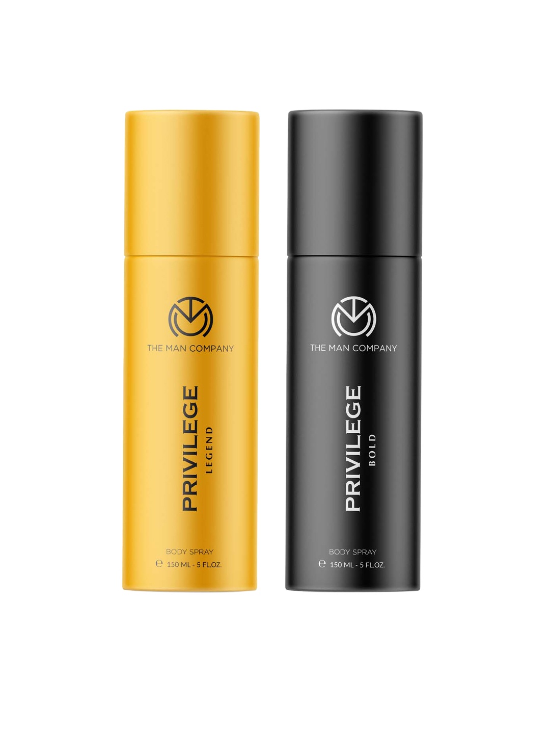 

THE MAN COMPANY Men Set of 2 Privilege Body Sprays - Legend & Bold - 150 ml each, Yellow