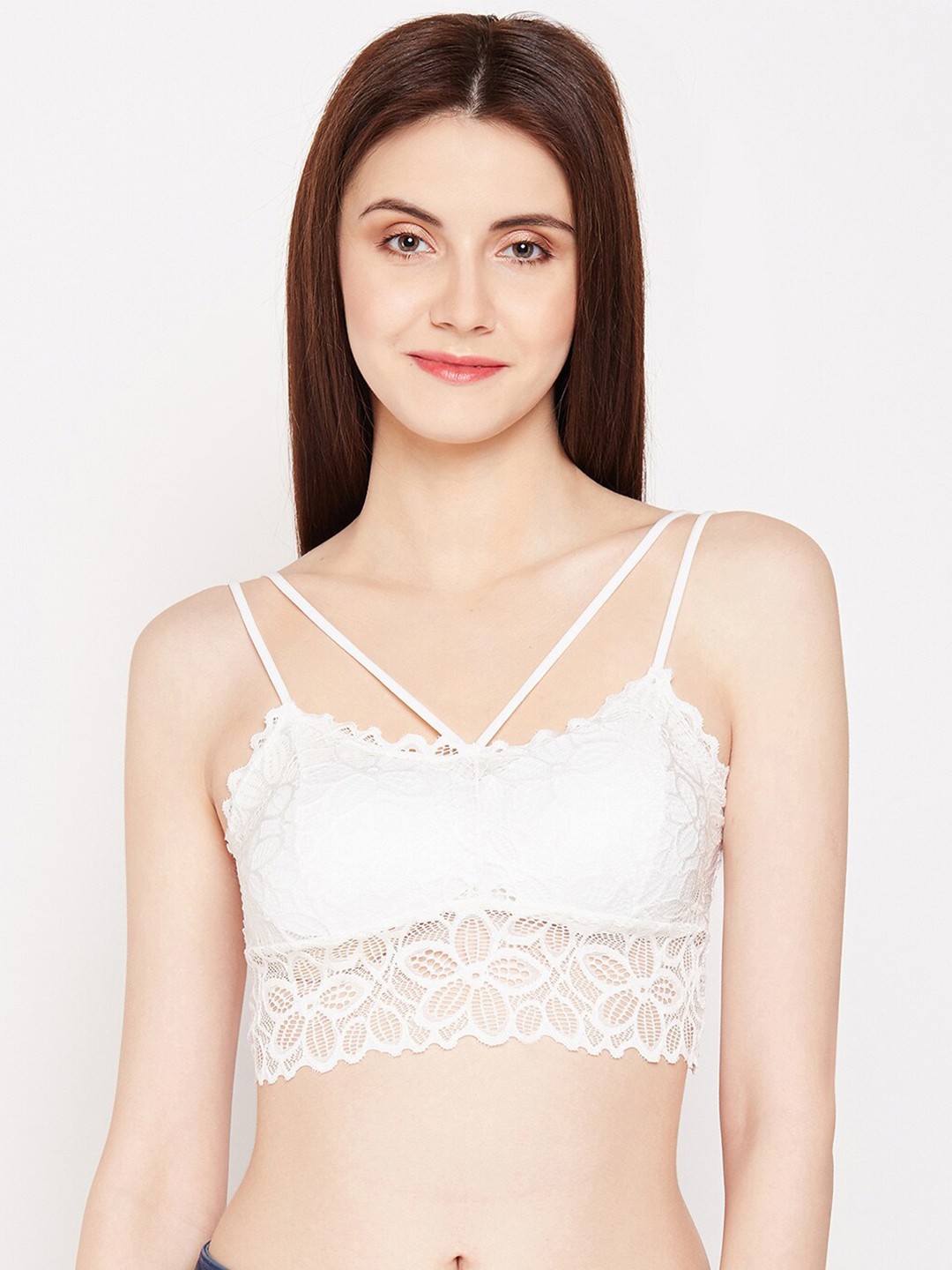 

Lebami White Floral Bralette Bra