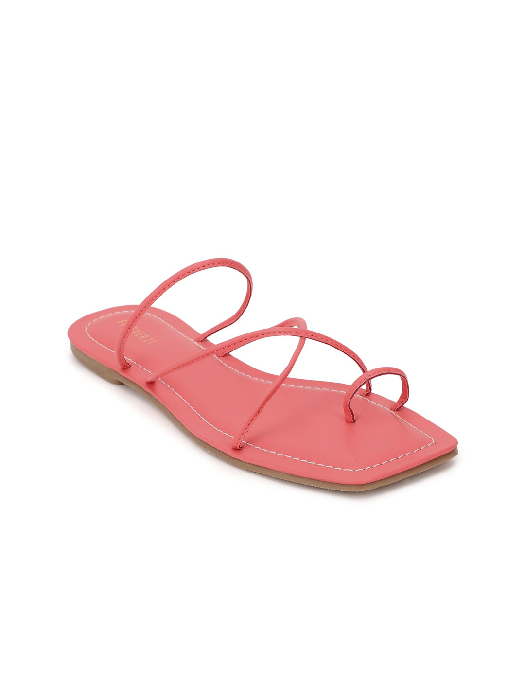 

FOREVER 21 Women Peach-Coloured One Toe Flats