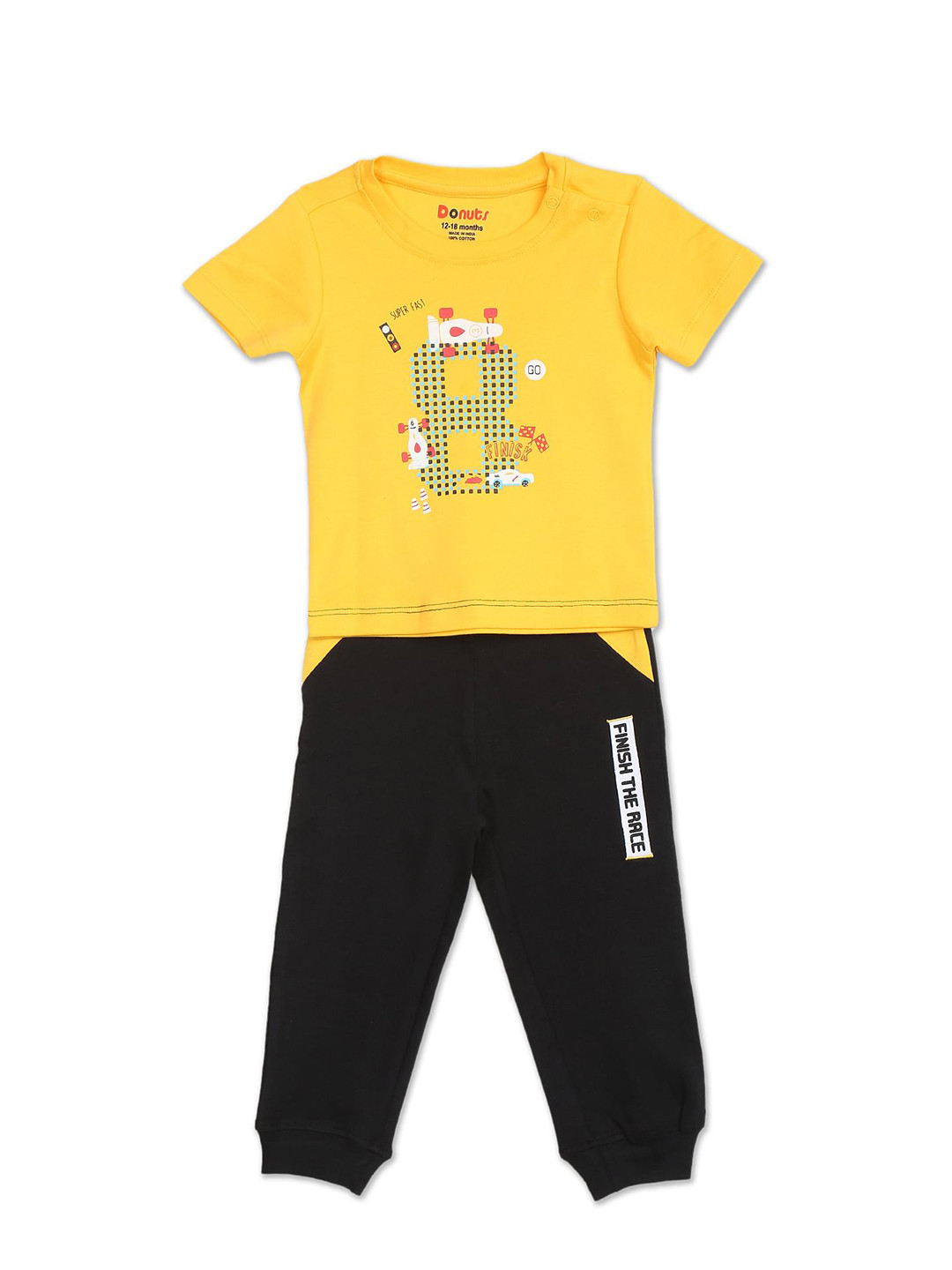 

Donuts Boys Assorted Printed T-shirt with Pyjamas