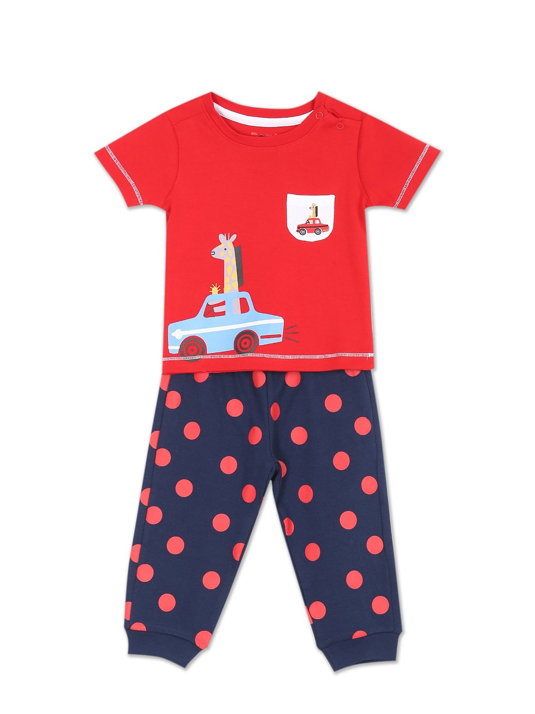 

Donuts Boys Assorted Printed T-shirt with Joggers