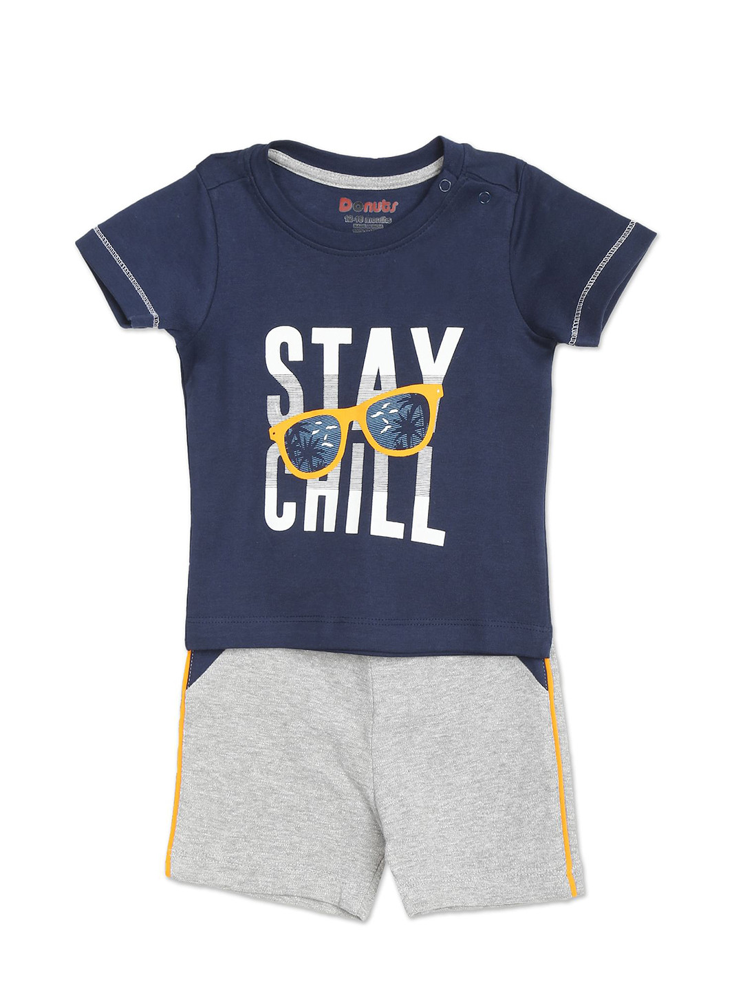 

Donuts Boys Assorted Printed T-shirt with Shorts