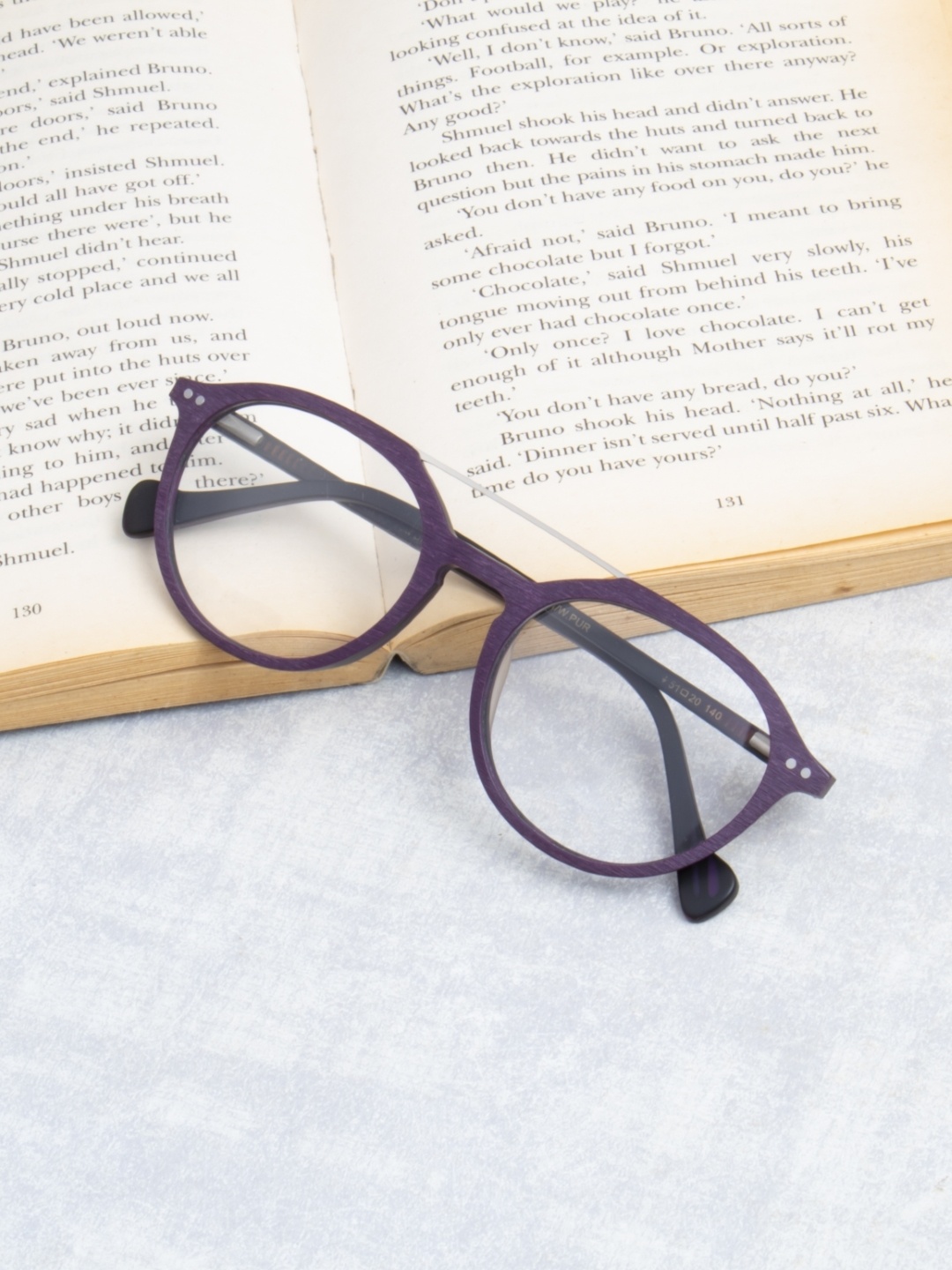 

Ted Smith Unisex Purple & Gold-Toned Full Rim Aviator Frames Eyeglasses